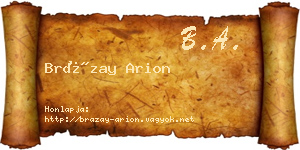 Brázay Arion névjegykártya